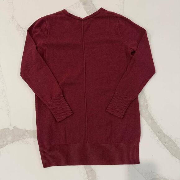 Old Navy Marled Burgundy V Neck Pullover Sweater Women's Medium Special Occasion - Picture 5 of 5